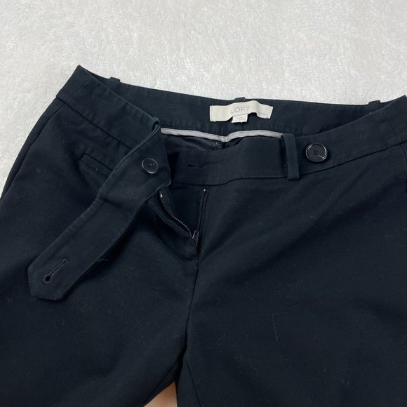 Ann Taylor‎ Loft Marisa Straight Leg Trouser Pants Womens Petite Size 0P Black - Picture 9 of 11